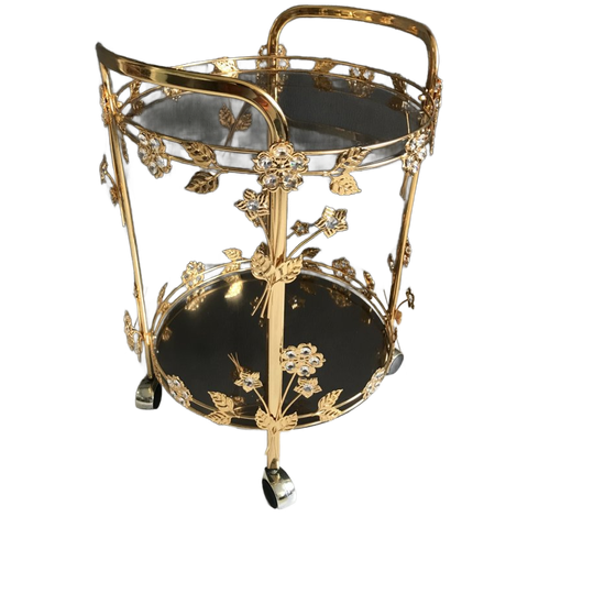 Prachtige Vintage (jaren 1960) Trolley In Goud. 1