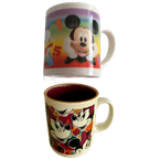2x Vintage Koffie Of Melk Moken Mickey & Minnie Disney En Kilncraft (engeland) Mickey Mouse thumbnail 1