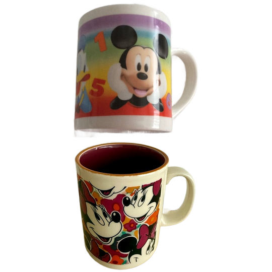 2x Vintage Koffie Of Melk Moken Mickey & Minnie Disney En Kilncraft (engeland) Mickey Mouse 1