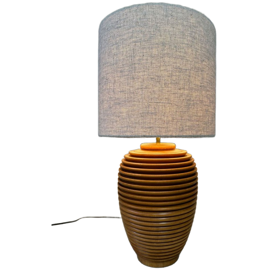 Vintage Xl Tafellamp – Hout 1