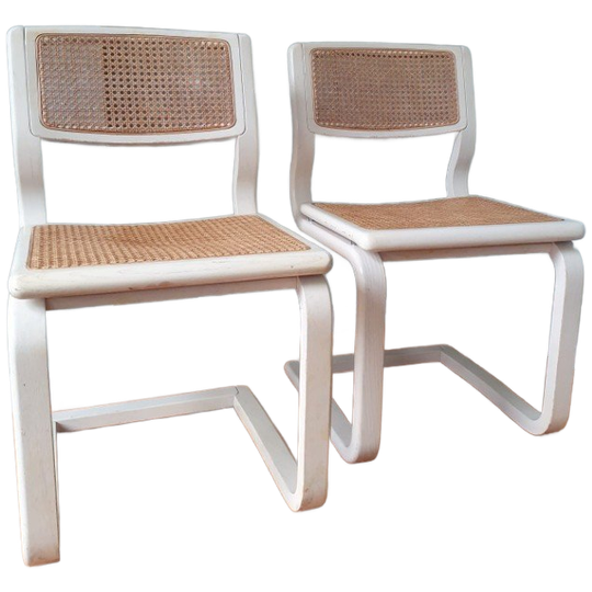 Set Van 2 Lübke Sledestoelen – Cane / Webbing 1