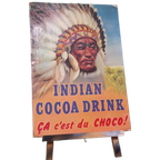 Vintage Belgisch Reclamekarton Voor Indian Cocoa Drink thumbnail 1