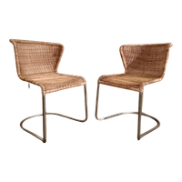 2 Vintage Rotan Bauhaus Sledestoelen