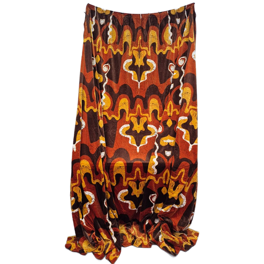 Vintage Velours Gordijnen Patroon. Twee Keer 238 X 283 Cm. 1