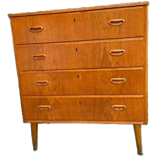 Vintage 4-ladenkast Mid Century 1