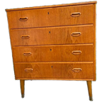 Vintage 4-ladenkast Mid Century thumbnail 1