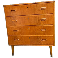 Vintage 4-ladenkast Mid Century