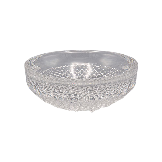 Vintage Dik Kristal Glazen Schaal Ijsglas 1