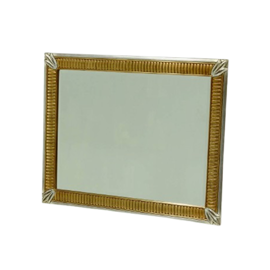 Large Decorative Gold Plated Mirror By Deknudt Belgium 1980s 1