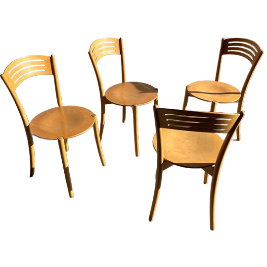 Vintage Italian Bistro Dining Chairs, 1980s – Set Of 4 1