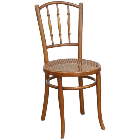 Leuke Vintage Bistro Stoel In De Stijl Van Thonet Met Een Rieten Zitting 1