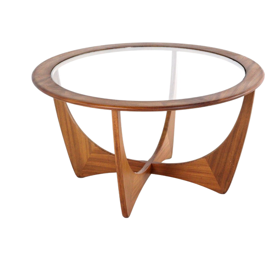 Viktor Wilkens G Plan Astro Ronde Salontafel Met Glas Vintage 'ludlow' 1