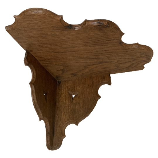 Oud Eiken Console/ Etagere Voor In Een Hoek, Hoek 28 Cm, Reliving 1