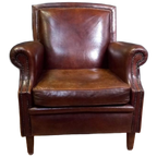 Schapenleren Vintage Clubfauteuil In Art Deco Stijl thumbnail 1