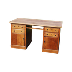 Vintage Eikenhouten Bureau thumbnail 1