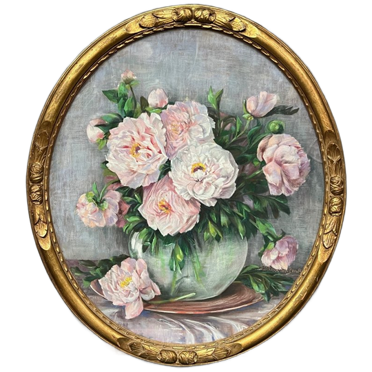 Helena Van Den Broeck. Stilleven Met Pioenrozen. Pastel. 1