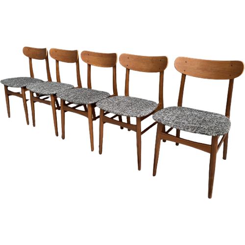 5 Teak Dining Chairs 1960S