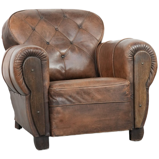 Bijzondere En Heerlijk Comfortabele Antieke Schapenleren Fauteuil Met Een Luxe Uitstraling En Afgewerkt Met Hout 1