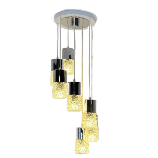 Ddr Chroom Met Bubbleglass Cascadelamp 1