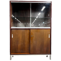 Vintage Vitrinekast / Barkast / Kast Met Etagere