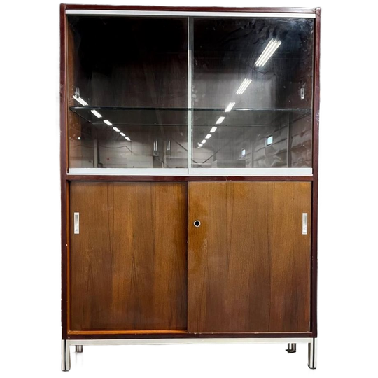 Vintage Vitrinekast / Barkast / Kast Met Etagere 1