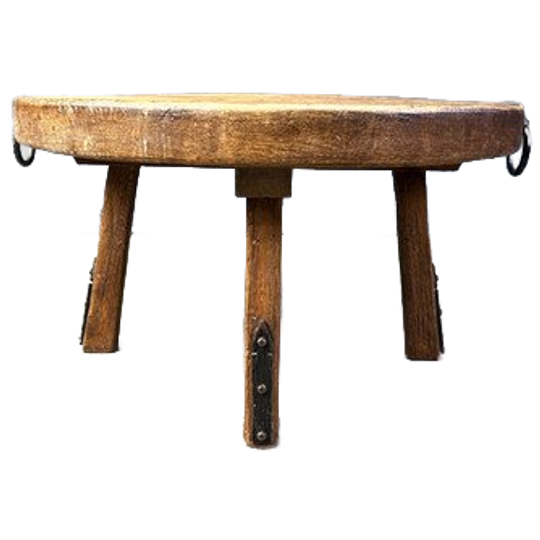 Vintage Round Brutalist Coffee Table, 1960s 1