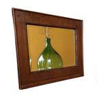 Vintage Spiegel In Eikenhouten Lijst, Subtiel Gestoken Hout thumbnail 1