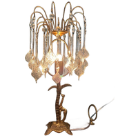 2 Beschikbaar Vintage Murano Teardrop Tafellampen Giraffe Met Palmboom!