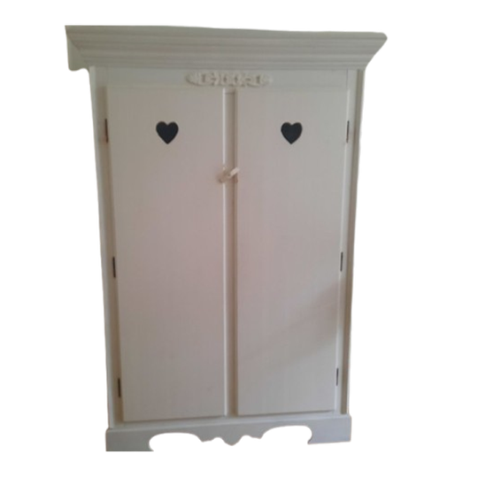 Witte Grote Houten Kast. Opsetims Demi-kast 1
