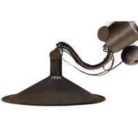 Vintage Postmodern Geperforeerde Metalen Hanglamp, Zwaart