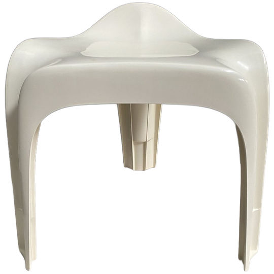 Casala White Low Stool 1970s 1