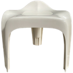 Casala White Low Stool 1970s thumbnail 1
