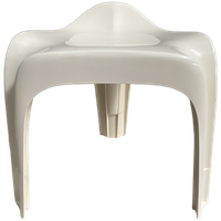 Casala White Low Stool 1970s