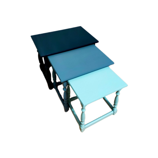 Set Bijzettafels, Blauwtinten 1