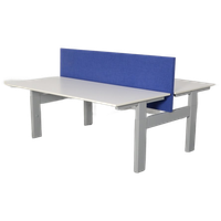 Voortman Benchwerkplek, Wit Blad, (2X) 180 X 80 Cm, Hoogte Instelbaar Onderstel