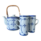 Melkpot Met Mokken Indian Blue Vintage thumbnail 1