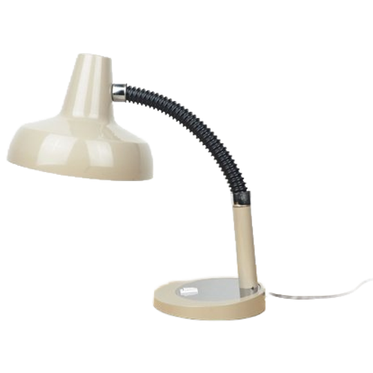 Grote Vintage Bureaulamp Beige 1