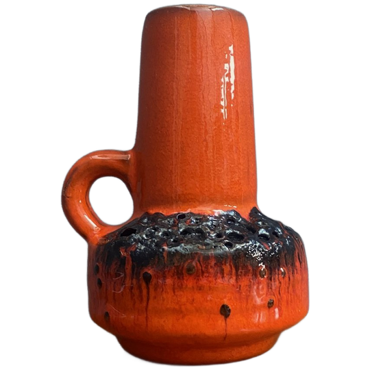 Orange Fat Lava Vase By C.j Kreutz Model 219 1960s West Germany Pottery 1