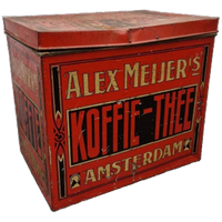 Alex Meijer's Koffie Blik Theeblik Winkelblik Antiek Blik