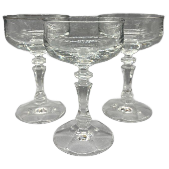 Set Coupe Glazen Zwaar Kristal 3 Stuks 1