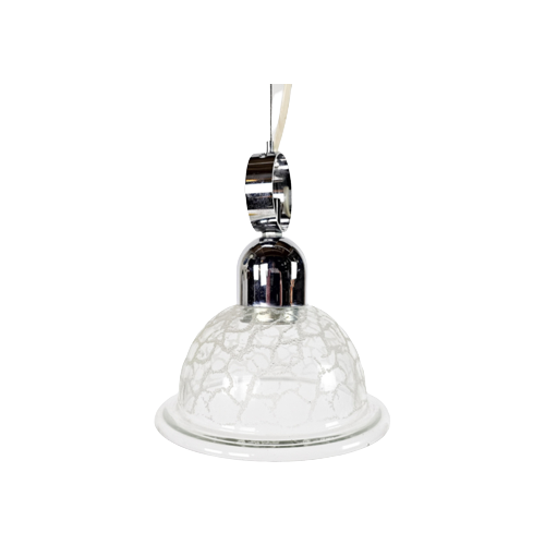 Murano - Hanglamp - Kristal- Chroom - Italie - Mid Century Modern