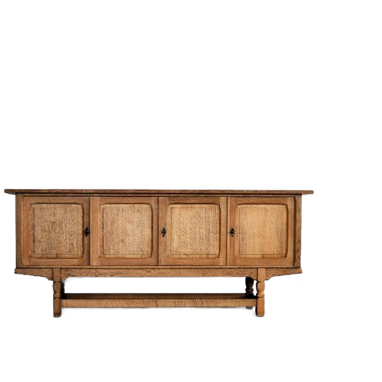 Brutalist Dressoir | Eiken | Sideboard | Jaren 60 | Deens 1