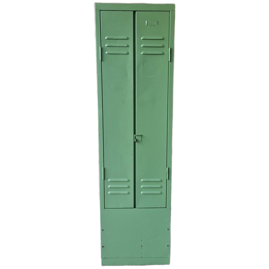 Vintage Lockerkast Legergroene Kledingkast 1
