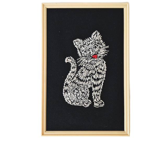 Jaren 50 Vintage Borduursel Lijstje Fifties Kast Schilderijt 1