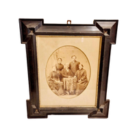 Antieke Lijst 1868 Met Een Familie Foto