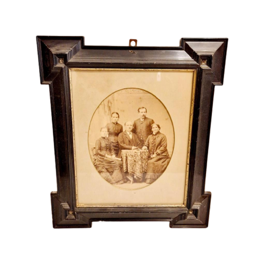 Antieke Lijst 1868 Met Een Familie Foto 1