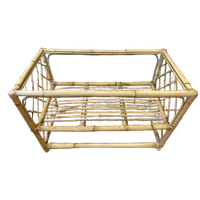 Vintage Salontafel Van Bamboe En Rotan