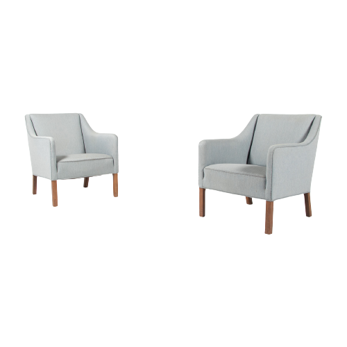 Set Of Two Danish Modern Club Chairs From Einar Larsen, 1950’S