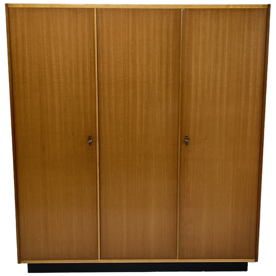 Strakke Midcentury Vintage 3 Deurs Kledingkast Hang/leg 1