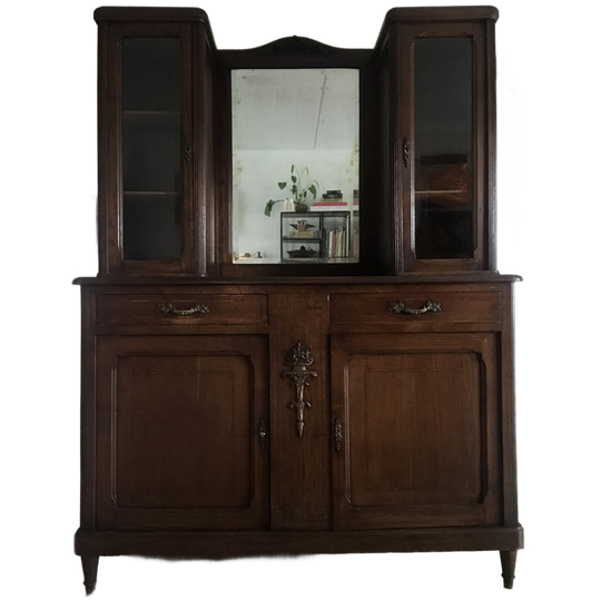 19th Century French Oak Vitrine 1